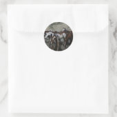 Drink verfpaarden ronde sticker (Tas)