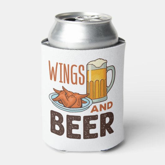 Drink vleugels en kippen van bier blikjeskoeler (Blikje Voorkant)