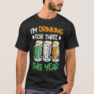 Drink voor drie dit jaar St Patrick's Day T-shirt