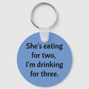 Drink voor drie grappige pap Joke Sleutelhanger
