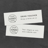 Drink Voucher | Bedrijfscyclus Grijze Logo Kaart Mini Visitekaartje