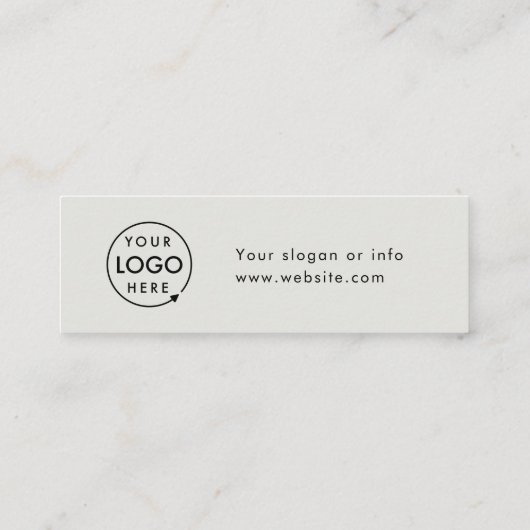 Drink Voucher | Bedrijfscyclus Grijze Logo Kaart Mini Visitekaartje (Achterkant)