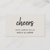 Drink Voucher | Grijze minimalistische coupon (Achterkant)