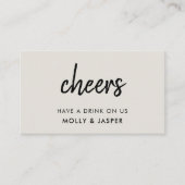 Drink Voucher | Grijze minimalistische coupon (Voorkant)