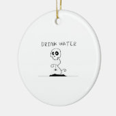 Drink Water - Eat Drink And Be Scary Retro Classic Keramisch Ornament (Links)