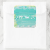 Drink water motivatie sticker (Tas)