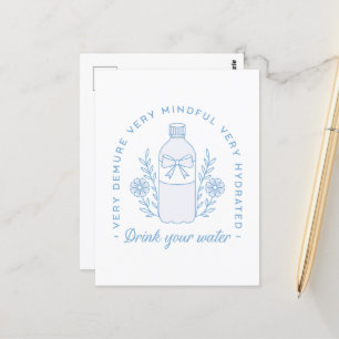 Drink water reminder gehydrateerde quotes esthetis briefkaart