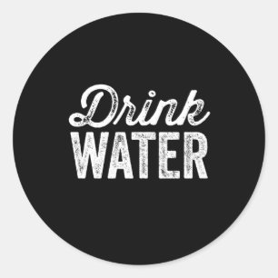 Drink water ronde sticker
