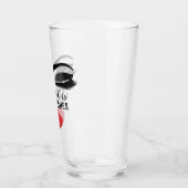 Drink waterzuiger Artist Eyelash Red Kiss Glas (Links)