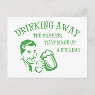 Drink wegende momenten die een saaie dag-GRN vorme Briefkaart