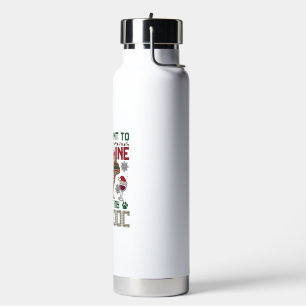 Drink Wijn Bulldog Hond Lelijke Trui Kerstman Hoed Waterfles