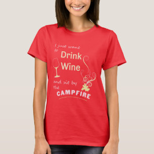 Drink Wijn en locatie door kampeershirts van kampe T-shirt
