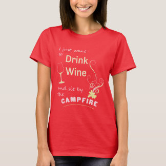 Drink Wijn en locatie door kampeershirts van kampe T-shirt