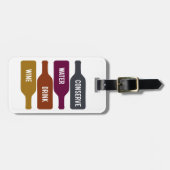 Drink-wijn in water bagagelabel (Voorkant horizontaal)