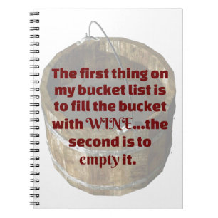 Drink wijn is mijn Bucket List Notitieboek