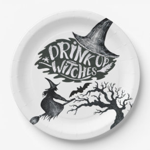 Drink Witte Borden van halloween-papier Papieren Bordje