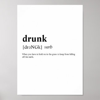 Drink - Woordenboek betekenis Poster
