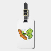 Drink worm met Sombrero Mexican Party Bagagelabel (Voorkant verticaal)