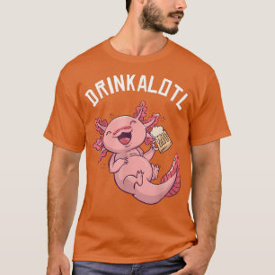 Drinkalotl Funny Aolotl Anime mannen Vrouwen Beer  T-shirt