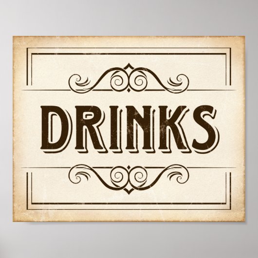  DRINKEN Afdrukken Poster (Voorkant)