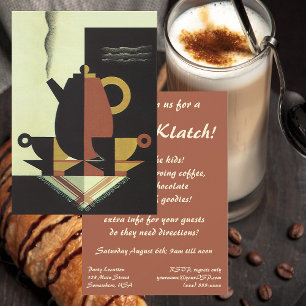  Drinken Beverages Koffiepot met bekertjes Kaart