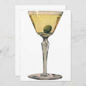 Drinken Beverages, Martini Olive Cocktail (Voorkant / Achterkant)