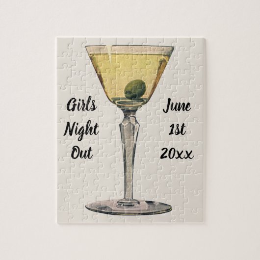 Drinken Beverages, Martini Olive Cocktail Legpuzzel (Verticaal)