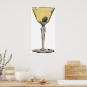  Drinken Beverages, Martini Olive Cocktail Poster (Keuken)