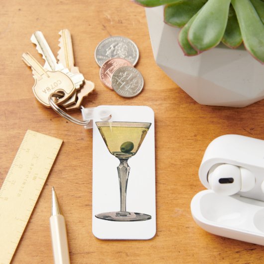  Drinken Beverages, Martini Olive Cocktail Sleutelhanger (Bureau)