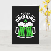 Drinken Bier Shamrock Fun Kaart (Gele Bloem)