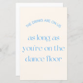 Drinken & Dans Vloer Trouwbord (Voorkant / Achterkant)