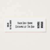 Drinken die voor bezoekers worden symbolisch geper mini visitekaartjes (Achterkant)