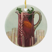 Drinken en dranken, Pitcher of Sangria Keramisch Ornament (Achterkant)