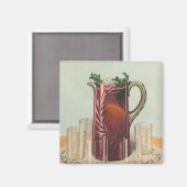  Drinken en dranken, Pitcher of Sangria Magneet (Voorkant / Achterkant)