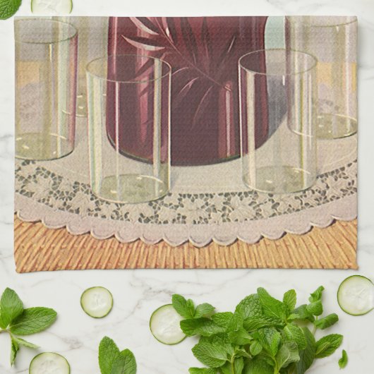 Drinken en dranken, Pitcher of Sangria Theedoek (Gevouwen)