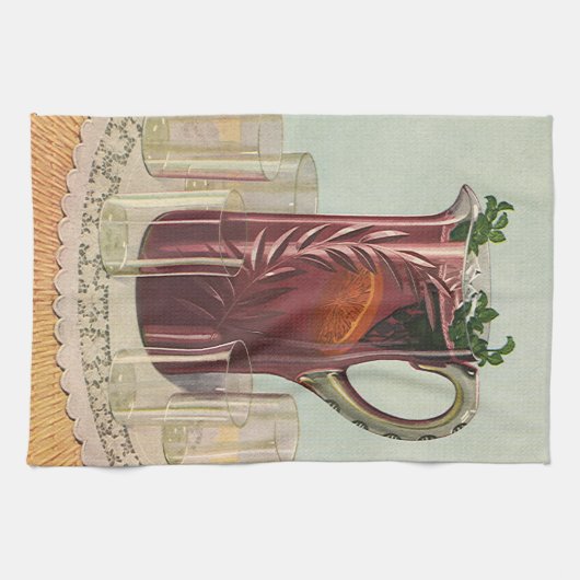 Drinken en dranken, Pitcher of Sangria Theedoek (Horizontaal)