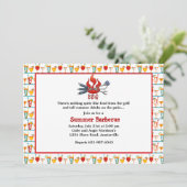 Drinken en een Uitnodiging BBQ (Staand voorkant)