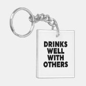 Drinken goed met anderen sleutelhanger (Voorkant Links)
