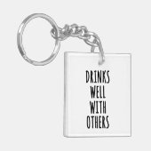 Drinken goed met anderen sleutelhanger (Voorkant Links)