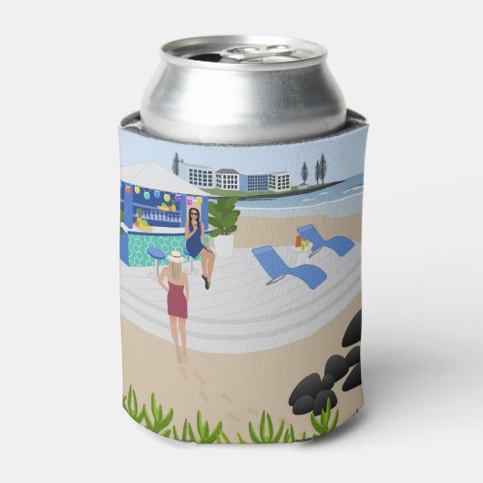 Drinken in de Beach Bar Blikjeskoeler (Blikje Voorkant)