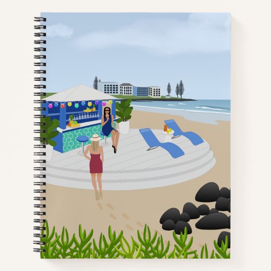 Drinken in de Beach Bar Notitieboek (Voorkant)
