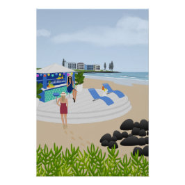 Drinken in de Beach Bar Perfect Poster