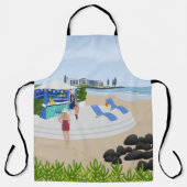 Drinken in de Beach Bar Schort (Voorkant)