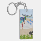 Drinken in de Beach Bar Sleutelhanger (Voorkant Links)