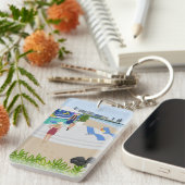 Drinken in de Beach Bar Sleutelhanger (Voorkant Rechts)