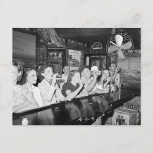 Drinken in een bar in Louisiana, 1938 Briefkaart