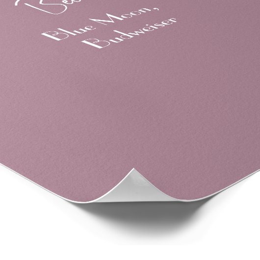 Drinken Menu Weddenschap Poster (Hoek)