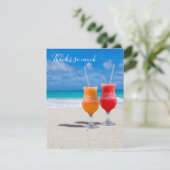 Drinken op het strand Bedankt Blank Tropische Kaar (Staand voorkant)