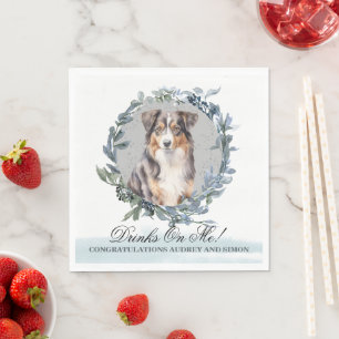 Drinken op Me Australian Shepherd Huwelijk Servet