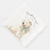 Drinken op Me Labrador Waterverf Fun Dog Pet Servet (Hoek)